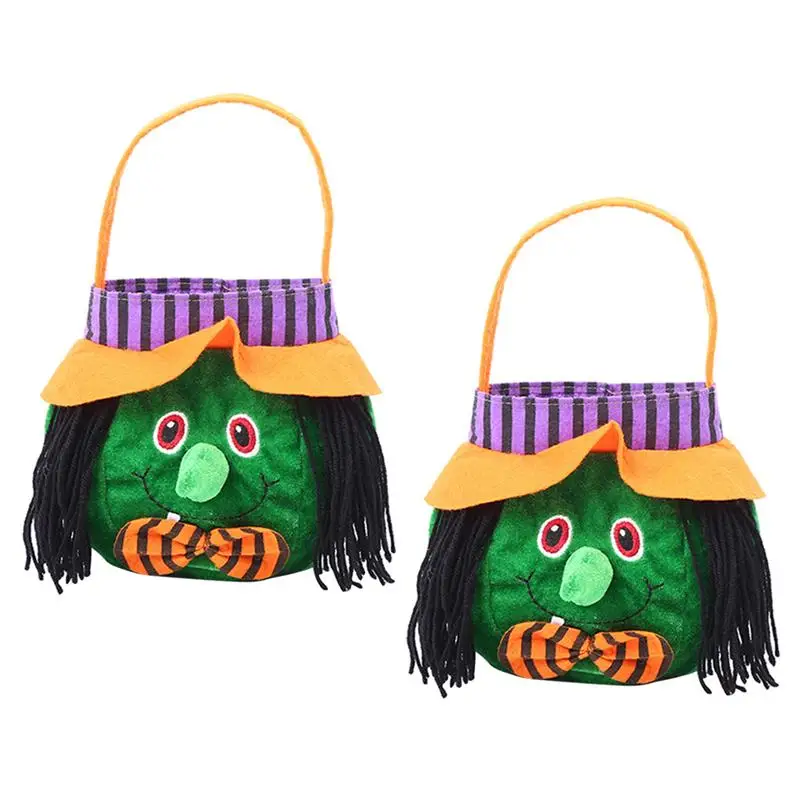 2 шт пакет для конфет на Хэллоуин ведьмы с шляпой подарочные сумки ручками ткани