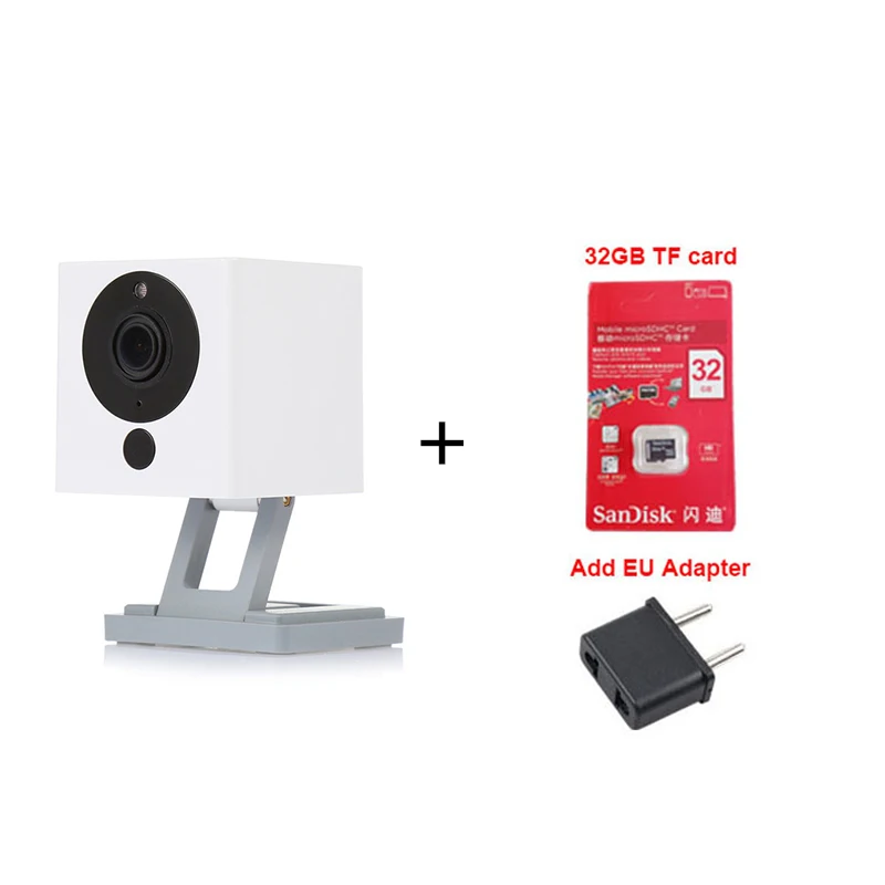 Add EU plag 32G Xiaomi Mijia Xiaofang Dafang умная камера 1S IP камера новая версия T20L Чип 1080P WiFi приложение управление камера для домашней безопасности - Цветной: Add EU plag 32G