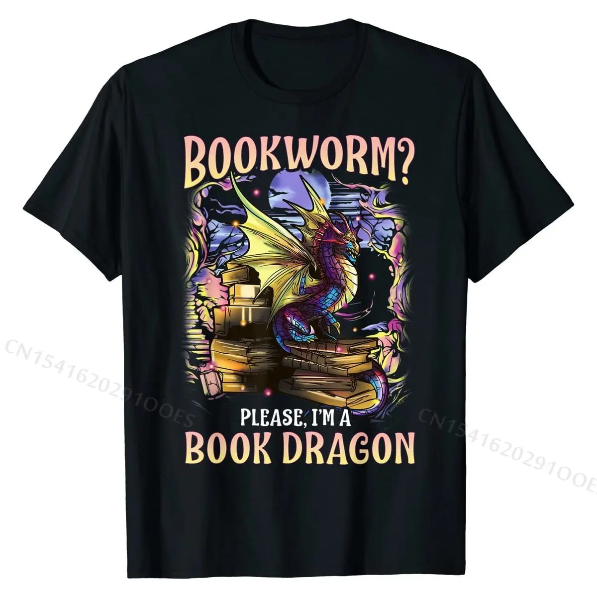 

Bookworm Please Im A Book Dragon Reading Literacy Books T-Shirt Cotton Men's Tops Shirts Customized Tshirts Group Company