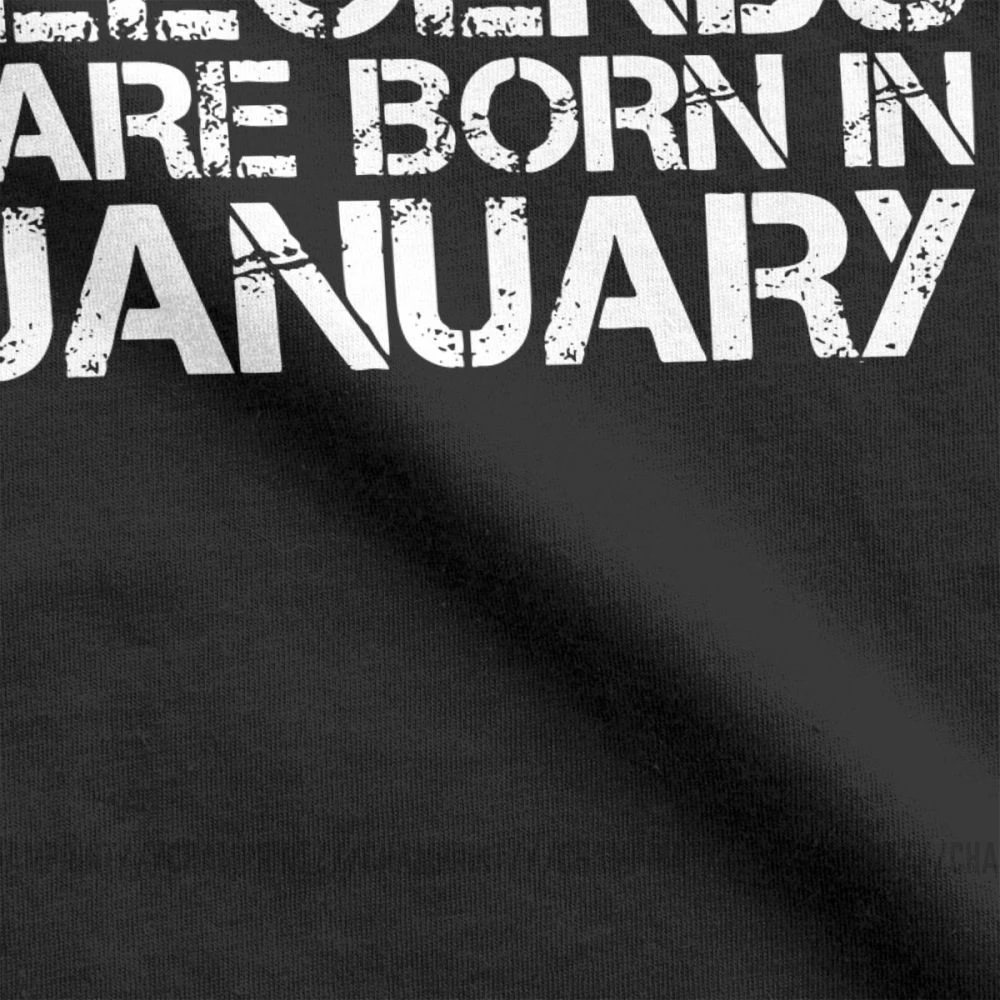 Футболка мужская с надписью Легенды рождены в январе Потрясающая рубашка на день