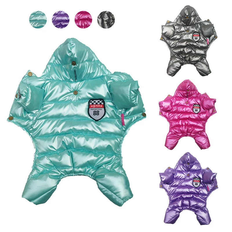 

Winter Dog Clothing Thickened Pet Cotton Clothing XS XXL Hoodie Warm Four Legged Dog Jumpsuit Dog Clothing Coat Pets Clothes