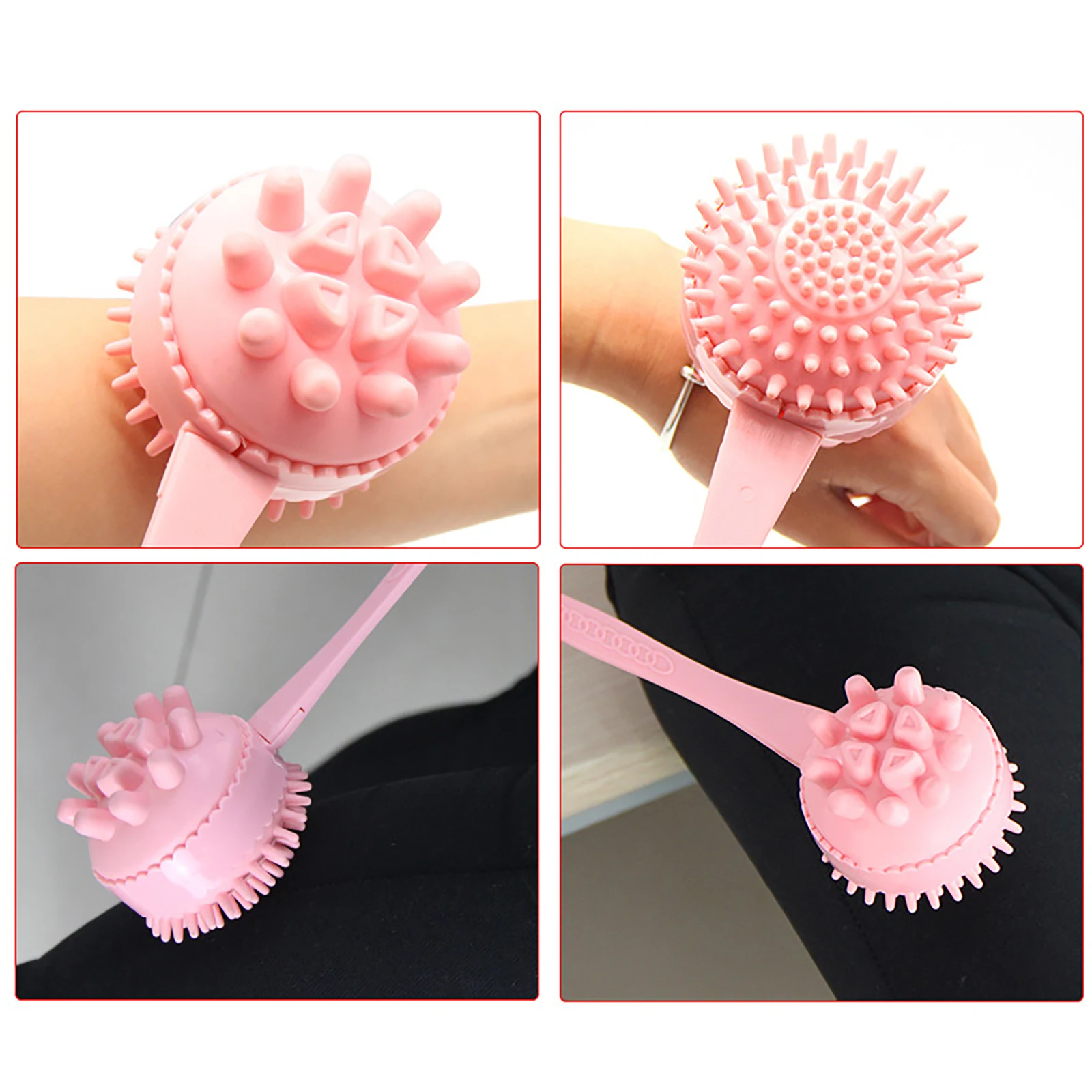 

2 Pack Manual Back Massagers Handheld Massage Ball Hammer Long Stick for Legs Arms Back Shoulder Reduce Fatigue Pain