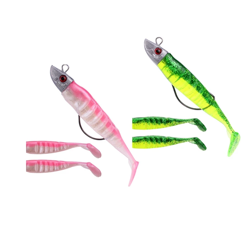 2 шт. мягкие приманки рыболовные сделай сам свинцовая головка джиг рыба морской