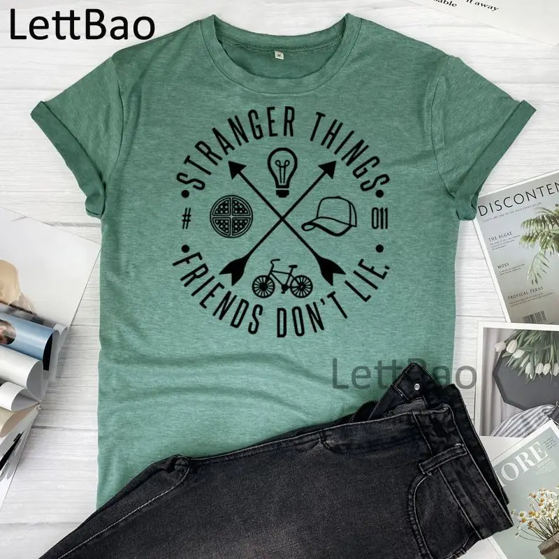 

Friends Don't Lie Causal Women T-shirts Summer Women Clothing Short Sleeve Tops Tees Harajuku Ulzzang Streetwear Tops Clothes