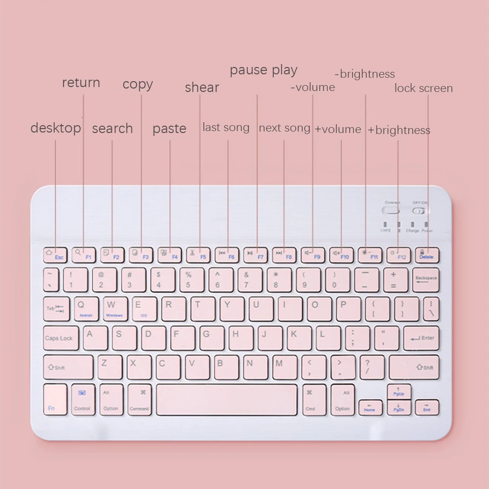 Желе расческа мини bluetooth-клавиатура для 10 дюймовая 7 iPad Bluetooth набор клавиатуры и