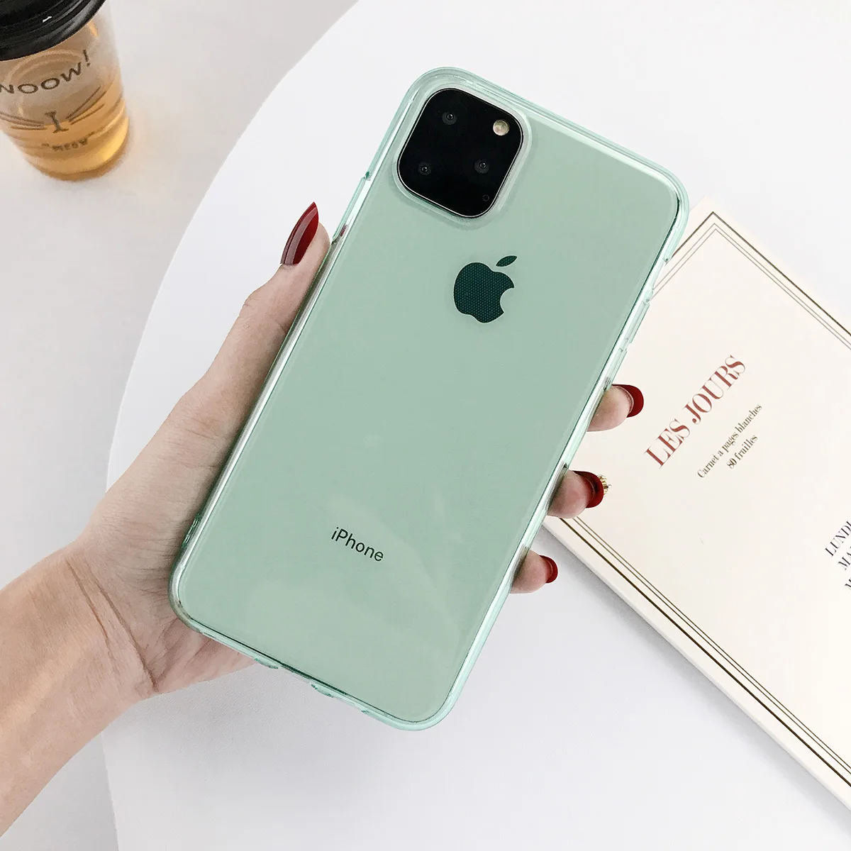 KJOEW чехол для телефона для iPhone 11 Pro Max X XS XR Xs Max transapent Мягкий ТПУ силиконовый чехол для iPhone 6 6s 7 8 Plus чехол s Capa - Цвет: Зеленый