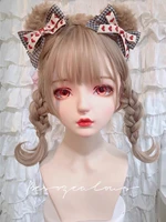 whitedollhigh quality handmade femalegirl resin half head human stylecosplay japanese animego bjd kigurumi doll mask