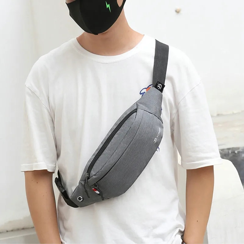 

Men 's Chest Bag Anti-thef New Multifunction PU Waist Bag for Sports Male Waterproof Outside Fanny Bag pack Shoulder Bag Dropshi