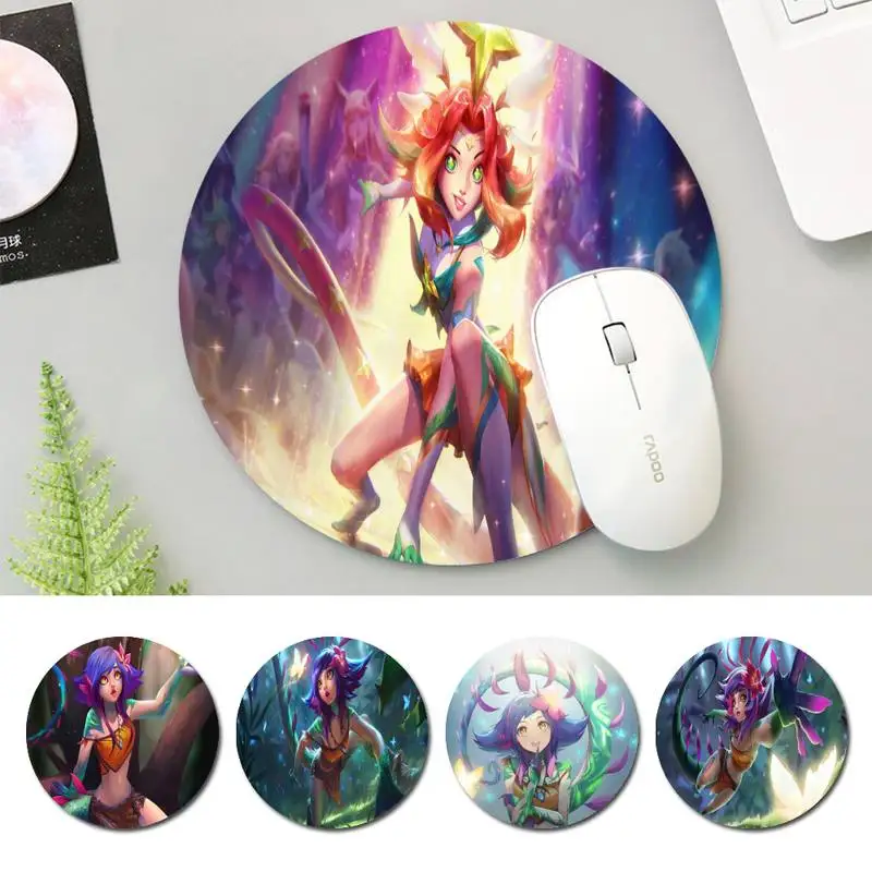 

Designer LOL Neeko office Pad Keyboard Mat Desk Durable Desktop Mousepad Rubber Gaming Round Mouse Pad Office Mouse Mat