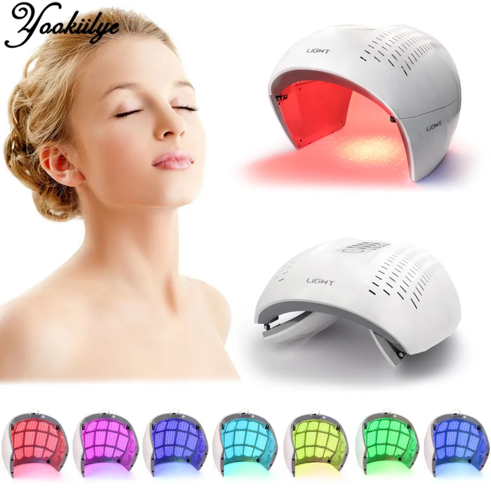 

7 Color PDT LED Photon Light Therapy Lamp Facial Body Beauty SPA PDT Device Skin Tighten Rejuvenation Wrinkle Remover Acne