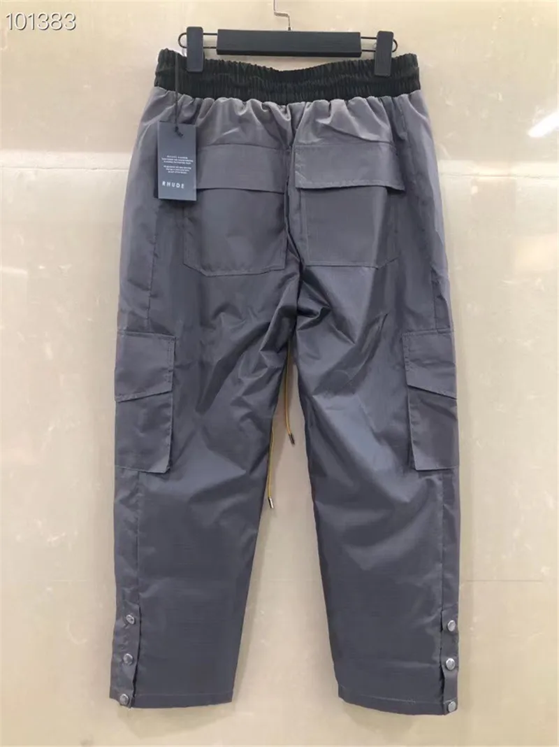 

19SS Cargo RHUDE Pants Women Men Jogger Pants Mens Causal Rhude Joggers