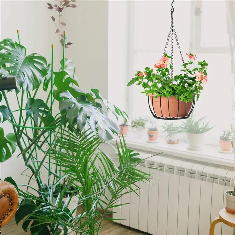 

1 Pc Vintage Flowerpot Storage Basket Decorative Storage Holder (Black, M) Panier Rangement