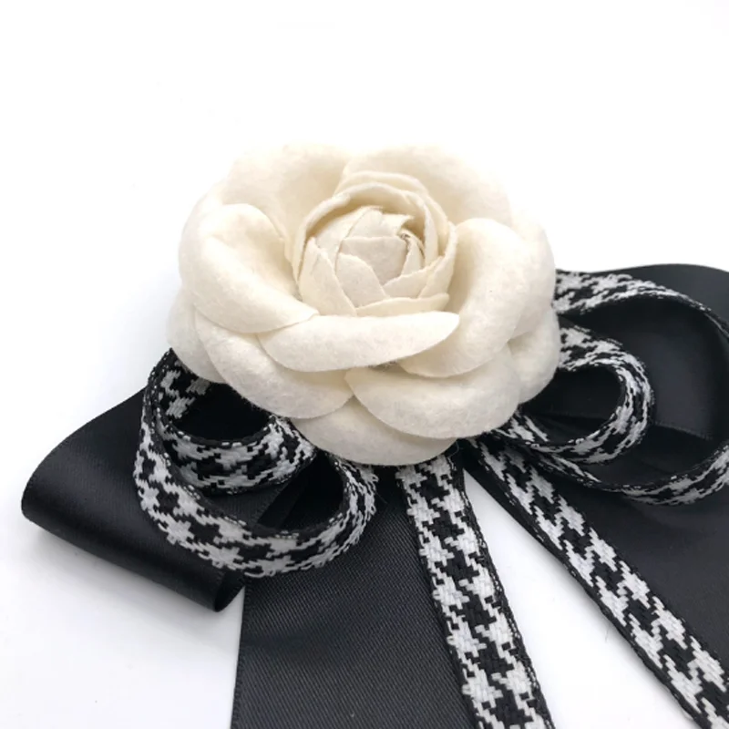 Винтажная брошь Камелия Fabirc бант бабочка лента булавка художественный декор для