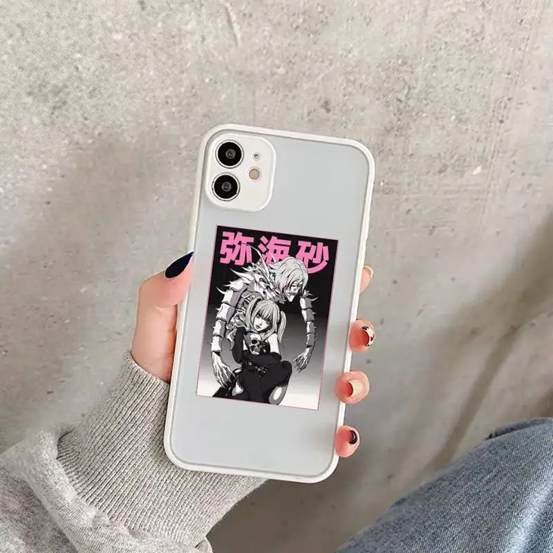 

rem and misa death note Phone Case For iPhone 12 11 Mini Pro XR XS Max 7 8 Plus X Matte transparent White Cover