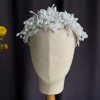 beaded pearl hairbands bridal tiara women headdress wedding hair accessories