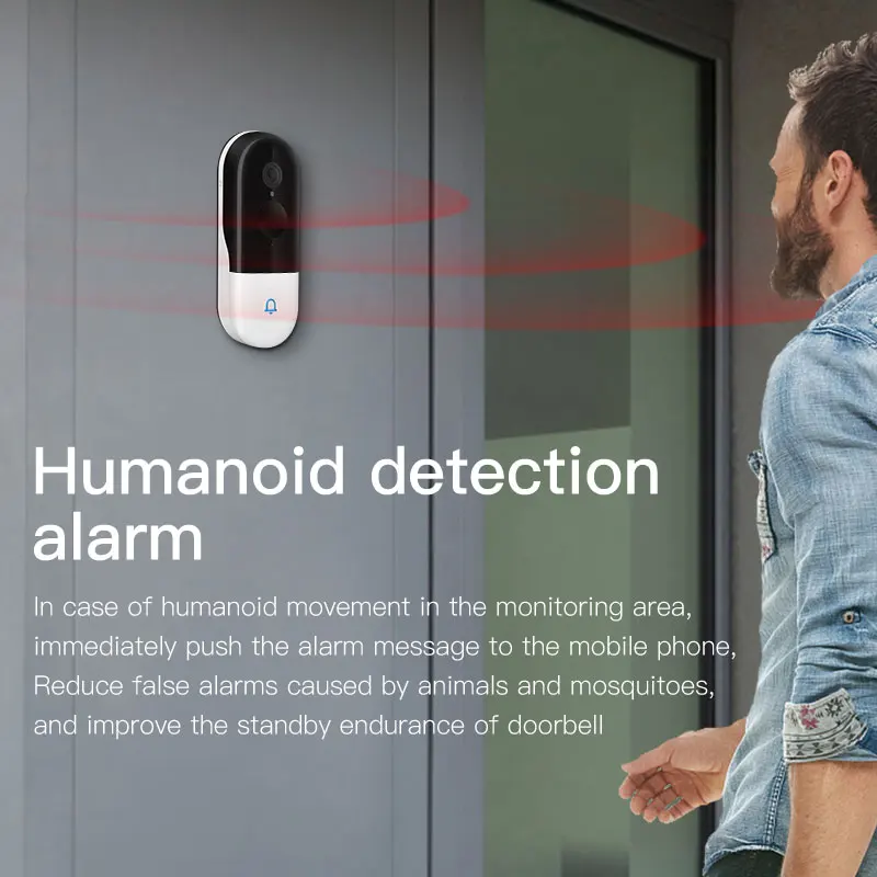 Vstarcam WiFi Video Doorbell 1080P HD Free Cloud Storage For Life Wireless Camera Intercom PIR Alarm Smart Home | Безопасность и