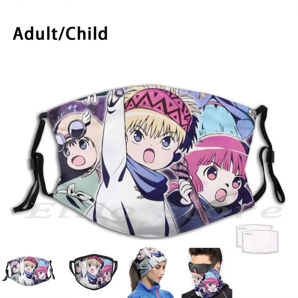 

Magical Circle 6 Mask Funny Print Reusable Pm2.5 Filter Face Hakucat Haku Cute Colorful Classic Japan Anime Anime 90S 90S