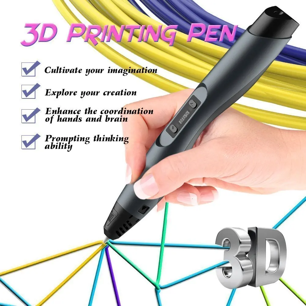SUNLU 3D Ручка умное Рисование печать Ручка подарок для детей 4 цвета цифровые 3D ручки для рисования SL-300A подарок на день рождения