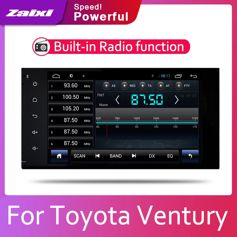 

ZaiXi Android 2 Din Car radio Multimedia Video Player auto Stereo GPS MAP For Toyota Ventury 2004~2019 Media Navi Navigation