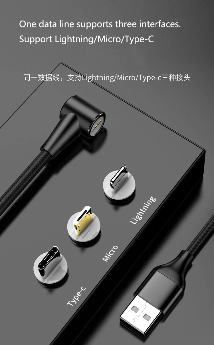 1 м Магнитный кабель Micro usb type C для быстрой зарядки Microusb type-C Магнитный зарядный провод usb c для iphone X Xs usb кабель chargeur