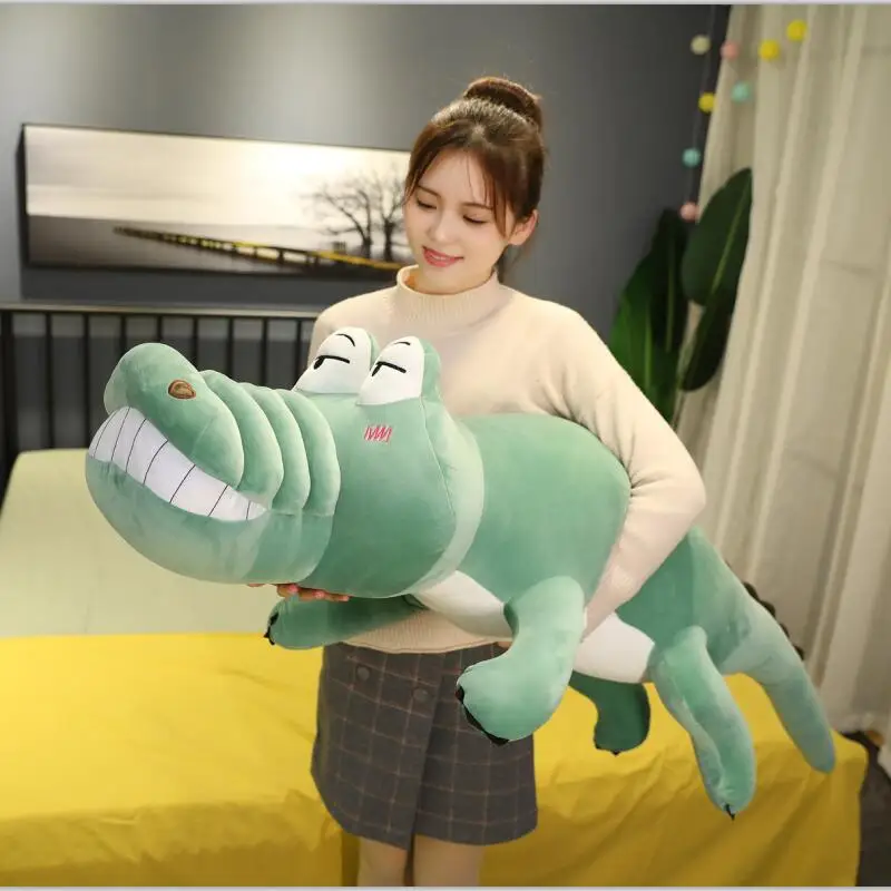 

Hot Soft Stuffed Animal Real Life Alligator Plush Toys Simulation Crocodile Dolls Kawaii Ceative Pillow for Children Xmas Gifts