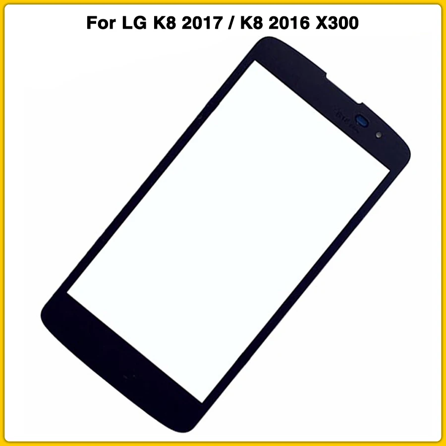 Новый K8 lcd Передний сенсорный стеклянный объектив для LG 2017/K8 2016X300 M200N K350N K350E