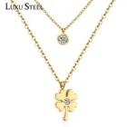 Роскошное классическое стильное круглое ожерелье в форме цветка с кубическим цирконием, ожерелье для девочки из нержавеющей стали с именем, женское колье для вечерние