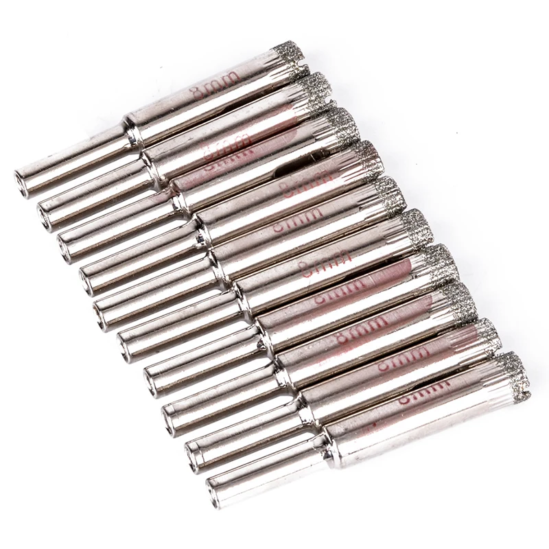 

Tile Hole Opener Workshop Supplies 10pcs 8mm Drilling Diamond Drill bit