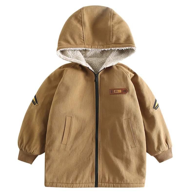 

Girls Baby's Coat Jacket Outwear 2021 Elegant Thicken Autumn Winter Hooded Plus Velvet Warm Faux Fur Foraml Children's Clothing
