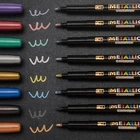 Металлический маркер 8 цветов, маркер для акварели, кисть, ручка для рисования сделай сам, фотоальбом, цветная бумага для стекла, маркером, подарок для письма