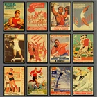 Советский спортивный пропагандистский ретро-постер с 72 принтами, крафт-бумага, настенное искусство, домашняя комнатаДекор бара, живопись