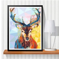 unisonju 5d diamond painting colorful reindeer embroidery full square and round diamond embroidery cross stitch home decorative