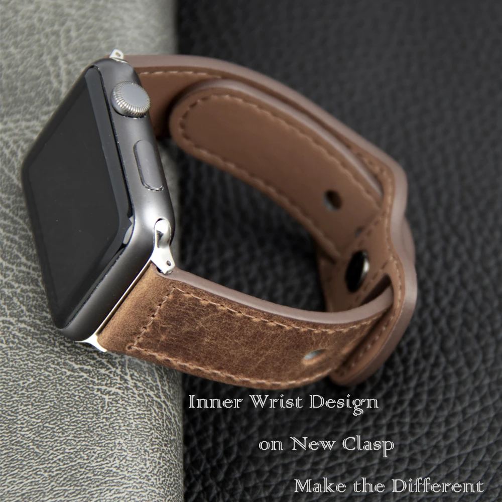 

Ремешок из натуральной кожи для Apple Watch 7, 6, 5, 4, 3, 2, 1, SE, 45, 41, 44, 40, 42, 38 мм, браслет для iWatch