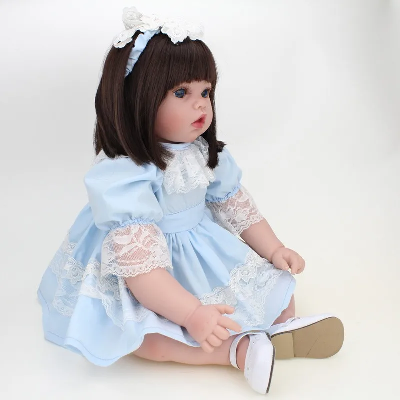 50 CM silicone baby reborn doll fashion bebe girl cotton body and real Princess dress for children toy Holiday gift | Игрушки и хобби