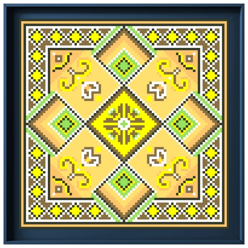 

Puzzle pattern cross stitch kits pattern aida fabric 18ct 14ct 11ct count white canvas cotton thread embroidery