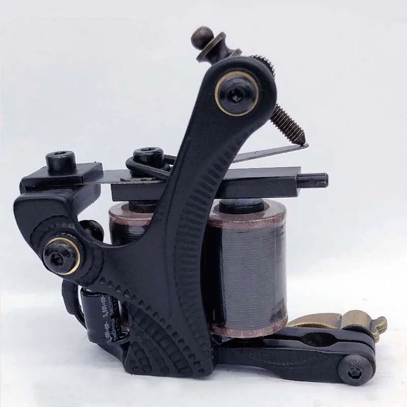

New Precise Cast-iron Coils Tattoo Machine 10 Warp Coils Handmade Tattoo Guns Machine For Liner Shader Free Shipping TM-1221