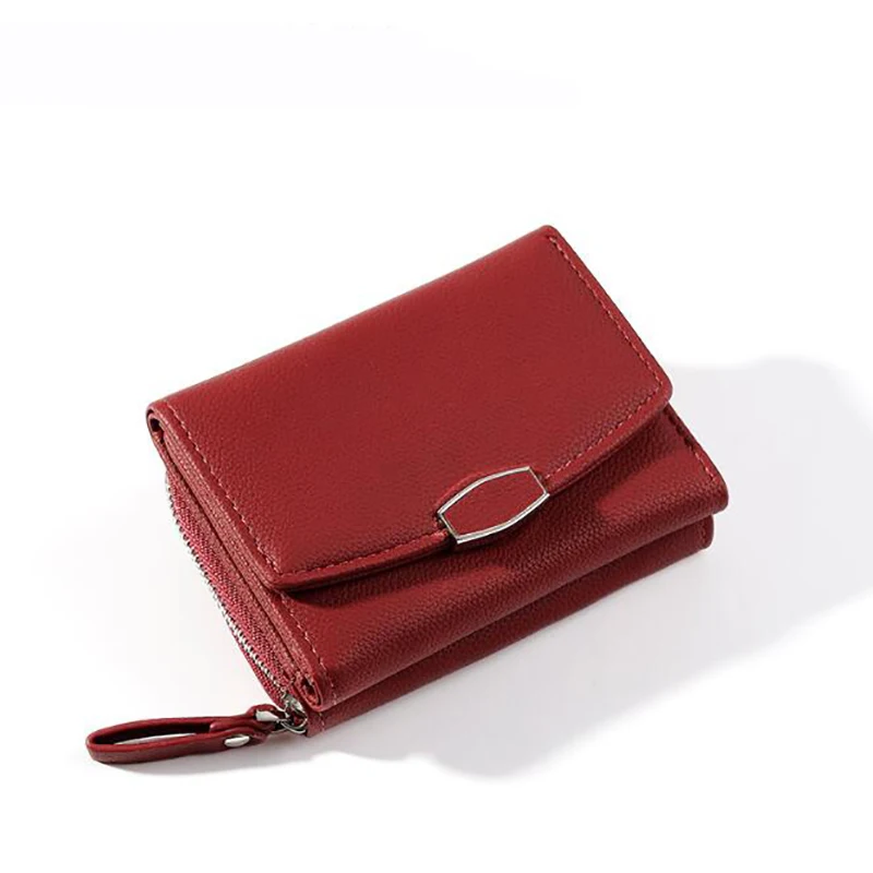 

Fashion Women Wallets Money Card Coin Bag Tri Fold Female Purses With Zipper Pocket Ladies Small Wallet Holder
