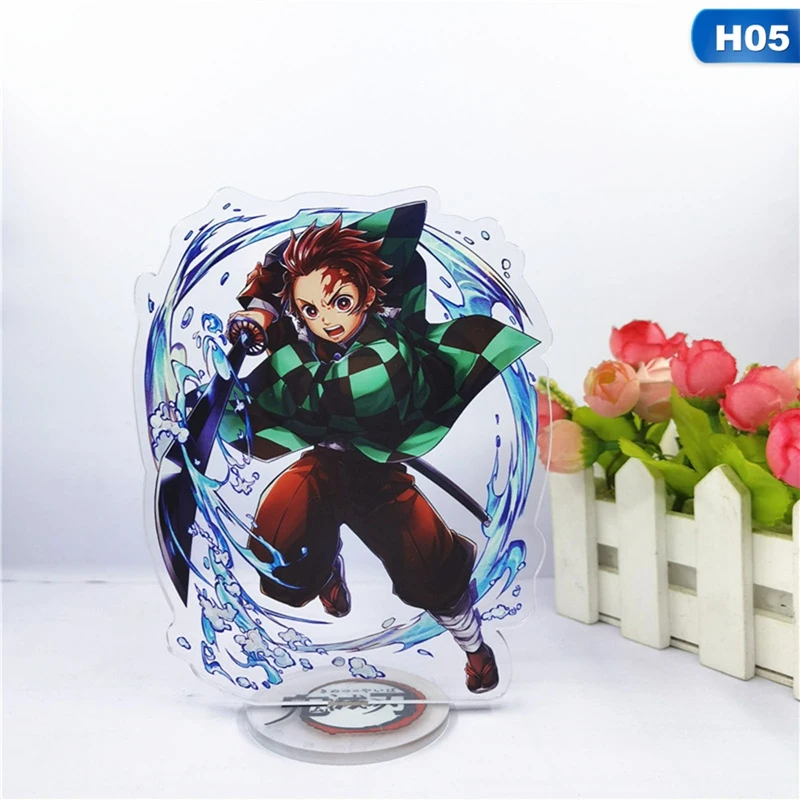 

Anime Demon Slayer: Kimetsu no Yaiba Acrylic Action Figures Desk Stand 15cm Double Side Printed Comic Exhibition Decor Ornaments