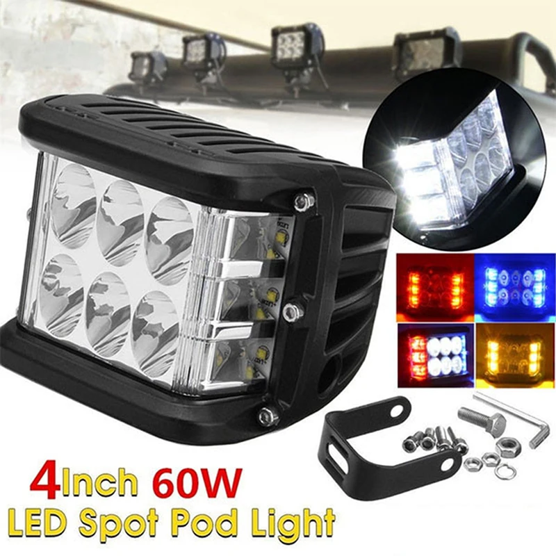 

60W Car LED Light Bar Worklight Flood Light Spot Light 3-Sides Lighting Light