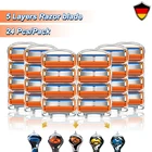 Безопасные бритвенные лезвия для бритья, 5-слойные сменные головки, подходят для Gillett Fusion Proglide Proshield, прямое, 24 шт