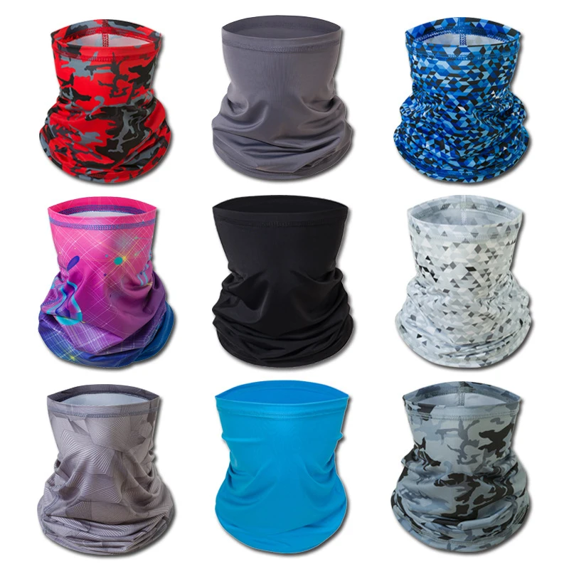 

Ice Silk Turban-Hanging Ear Fashionable Neutral Head Face Neck Leggings Tubular Headscarf Scarf Dustproof for Outdoor Motorcycle