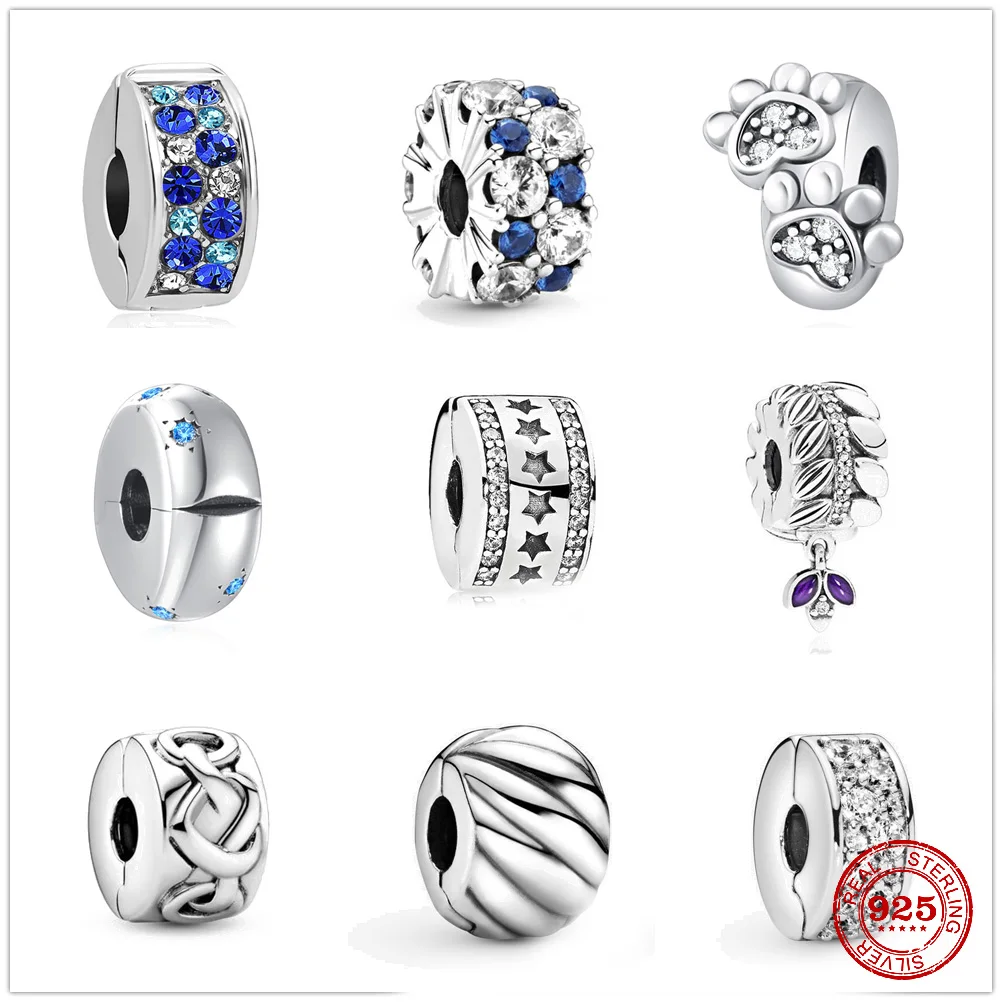 Женский браслет из серебра 925 пробы с круглым зажимом | Украшения и аксессуары