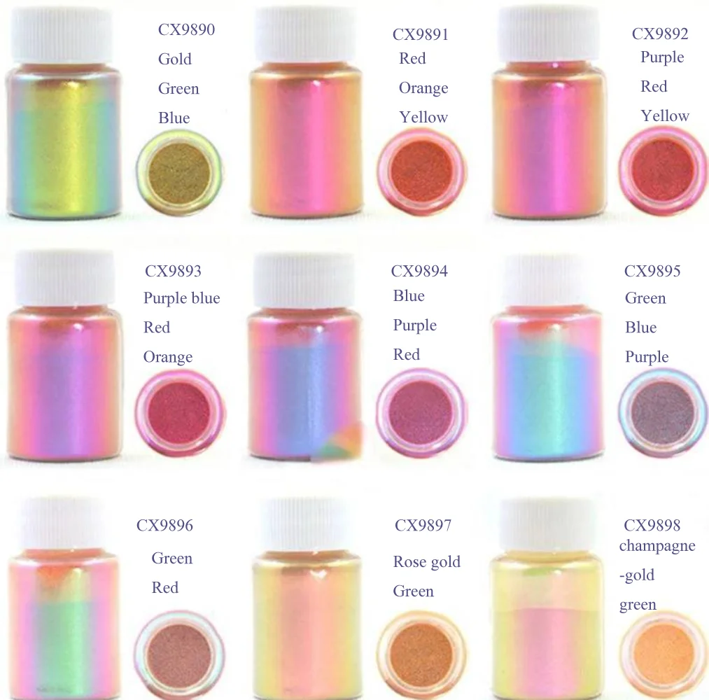 56+25 10g/B Filler Pigment Peatly Mice Handmade Craft For A&B Glue Aurora Glitter Makeup/Soap/Candle Mica Colorchange Powder 166
