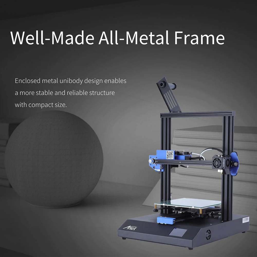 3D принтер Anet ET4X с полным металлическим каркасом настольная техника для быстрого