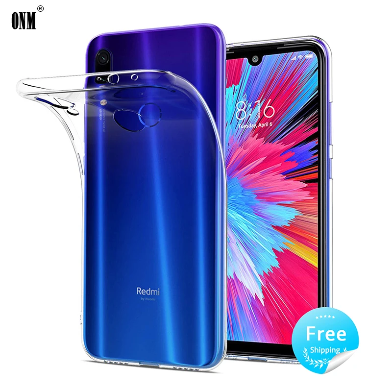 Чехол для Xiaomi Redmi Note 7 Pro 7S TPU силиконовый прозрачный мягкий чехол 7A прозрачная