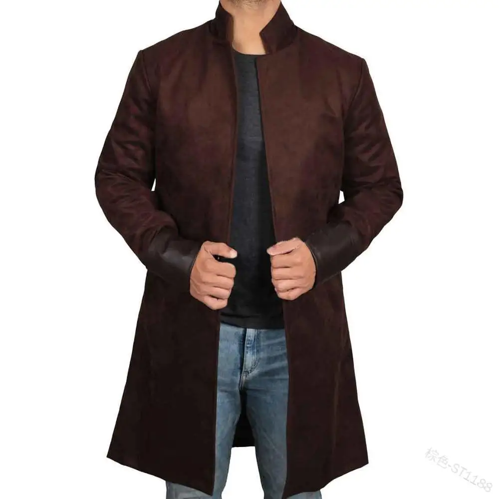 Мужской средневековый готический костюм длинная куртка в стиле стимпанк со