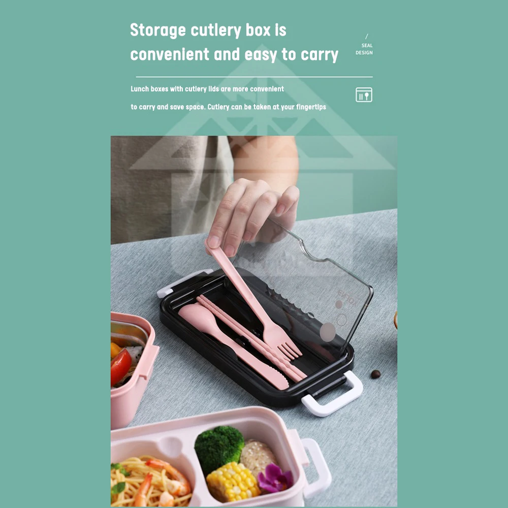 

Bento box double-layer heated lunch box food storage box