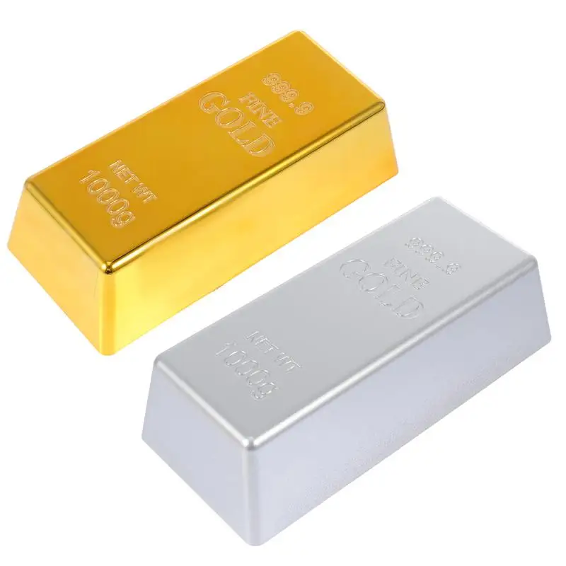 

1 Set Simulation Plastic Gold Bars Photo Props Props Party Activity Props