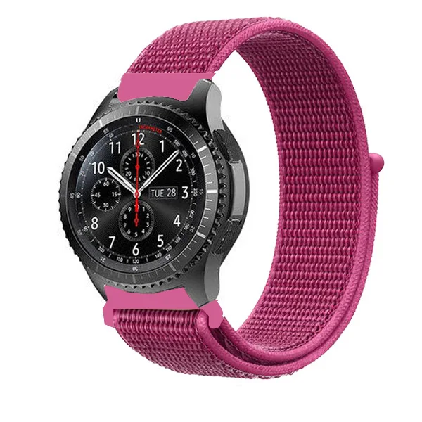 22 мм ремешок для часов samsung galaxy watch 46 мм 42 мм активный 2 нейлон huawei watch gt ремешок Amazfit bip gear S3 Frontier 44 40 - Цвет ремешка: Dragon Fruit 40
