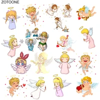 zotoone cute cupid angel boys and girls patch ironing heat transfer for clothing iron on transfer t shirt diy heart stickers o